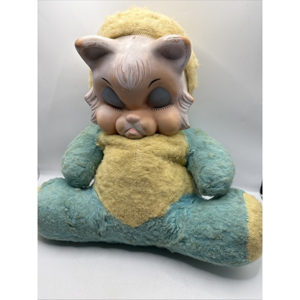 Vintage 50's Rushton Sleepy Time  Kitty Doll RARE